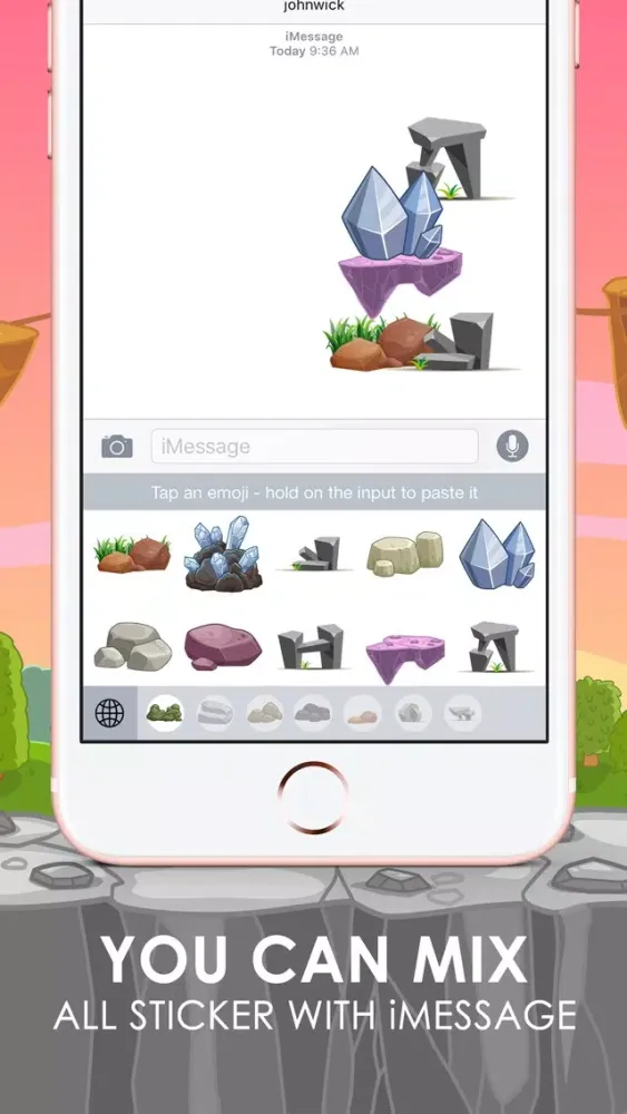 Stone Emoji Stickers Keyboard Themes ChatStick Screenshots