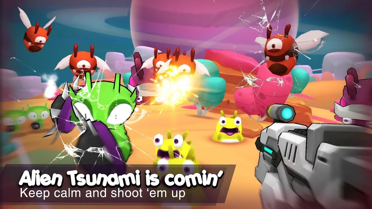 Capturas de tela do Galaxy Gun