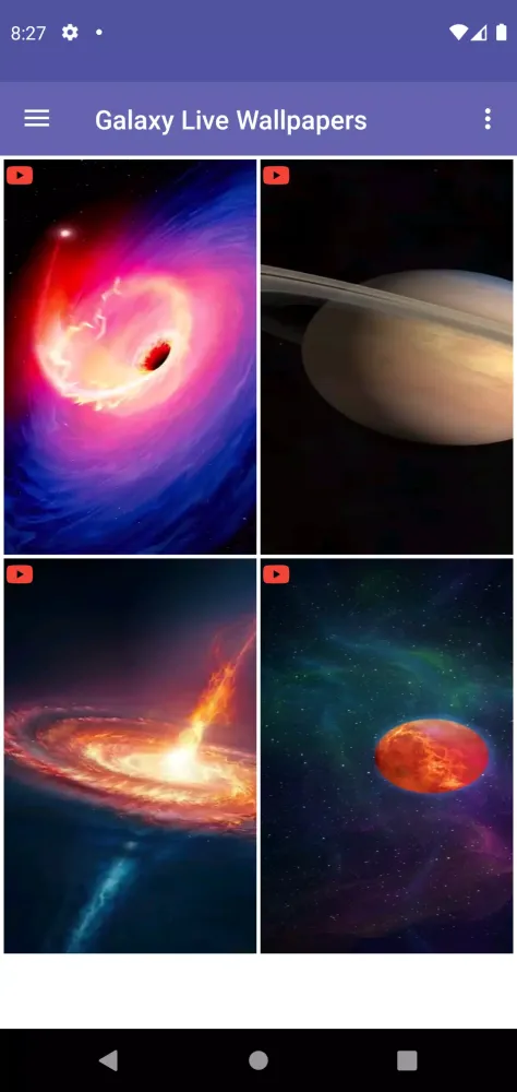 Galaxy Live Wallpapers Ekran Görüntüleri