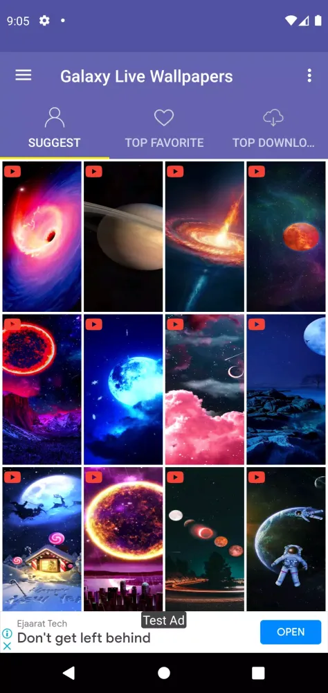 Galaxy Live Wallpapers Ekran Görüntüleri