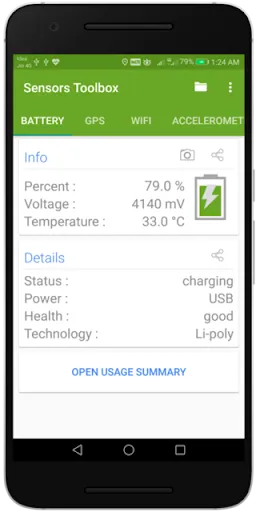 Sensor Toolbox Screenshots