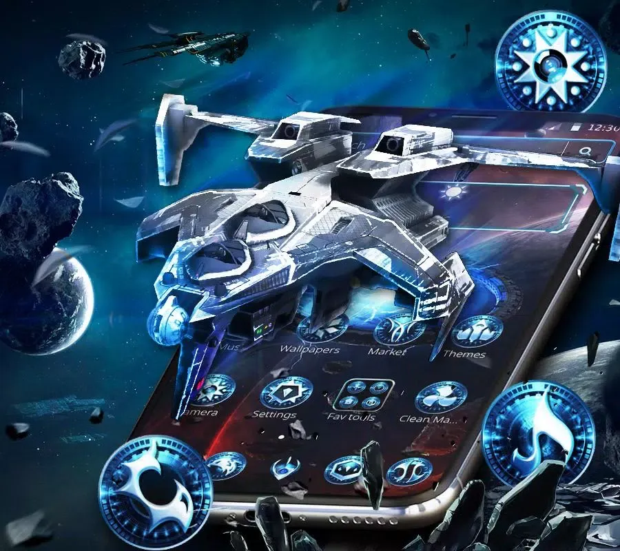 Galaxy Tech Spacecraft Theme Screenshots