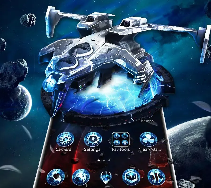 Galaxy Tech Spacecraft Theme Screenshots