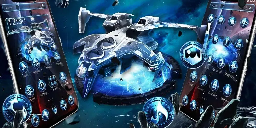 Galaxy Tech Spacecraft Theme Screenshots
