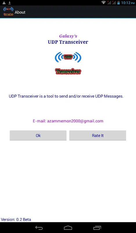 UDP Transceiver Screenshots
