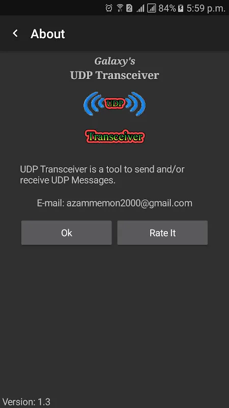 UDP Transceiver Screenshots