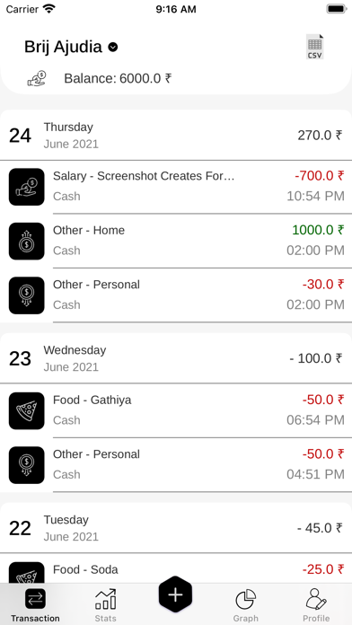 Zrzuty ekranu Your Wallet Expense Manager