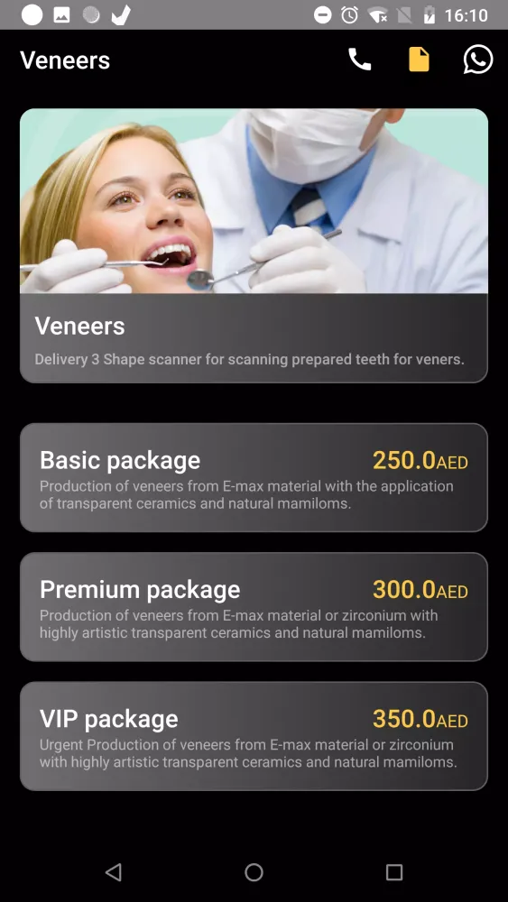 Ảnh chụp màn hình của Dental Lab UAE