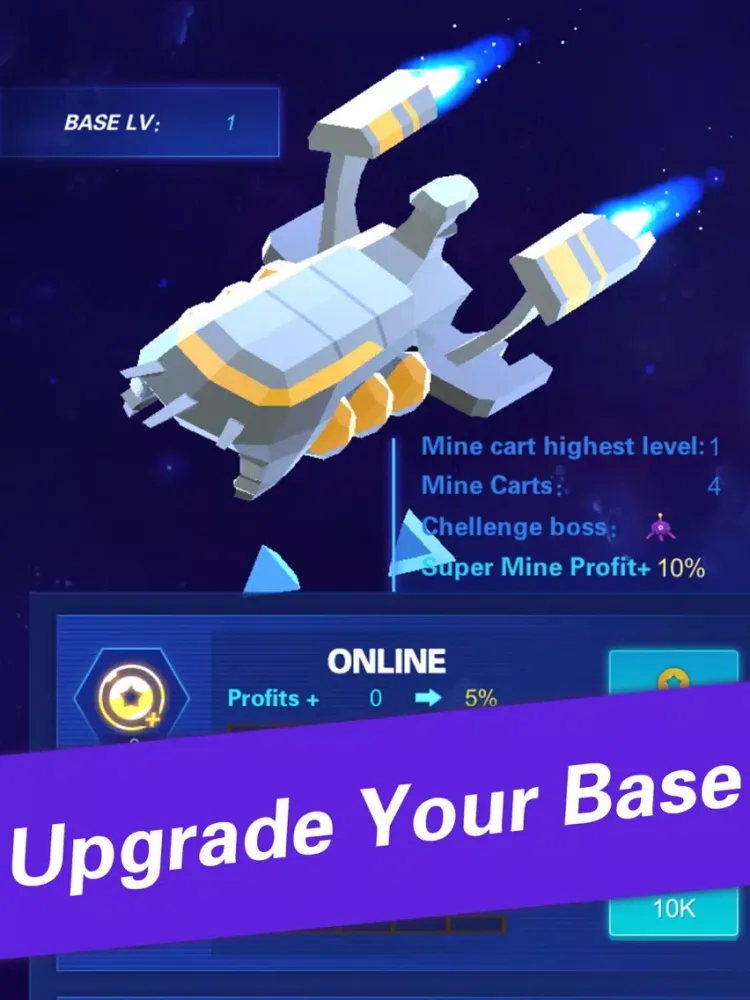 Idle Galaxy Miner iPad  سکرین شاٹس