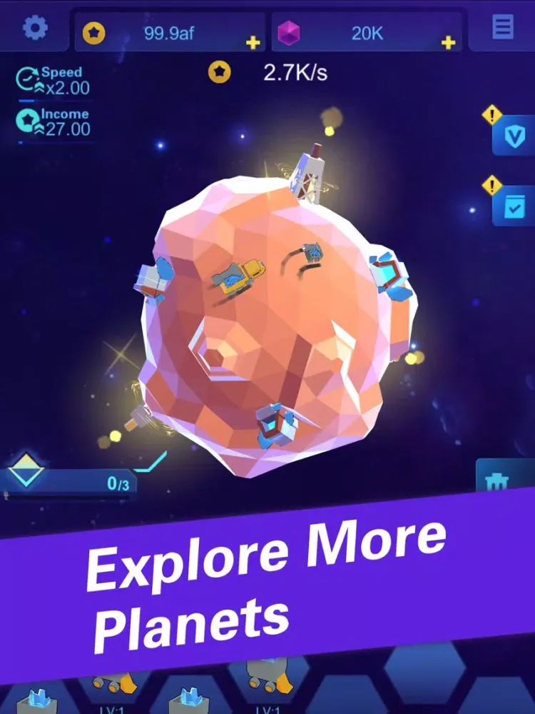 Idle Galaxy Miner iPad  سکرین شاٹس