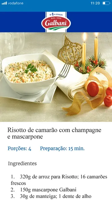 ภาพหน้าจอของ Receitas Galbani