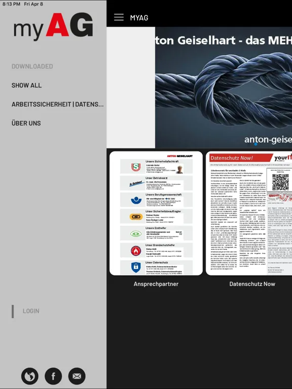 myAG iPad  스크린샷