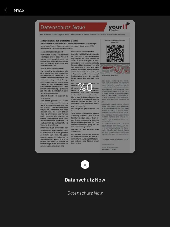 myAG iPad  스크린샷