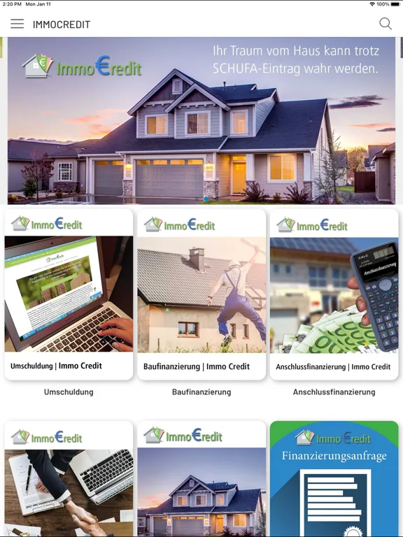 ImmoCredit iPad  Screenshots