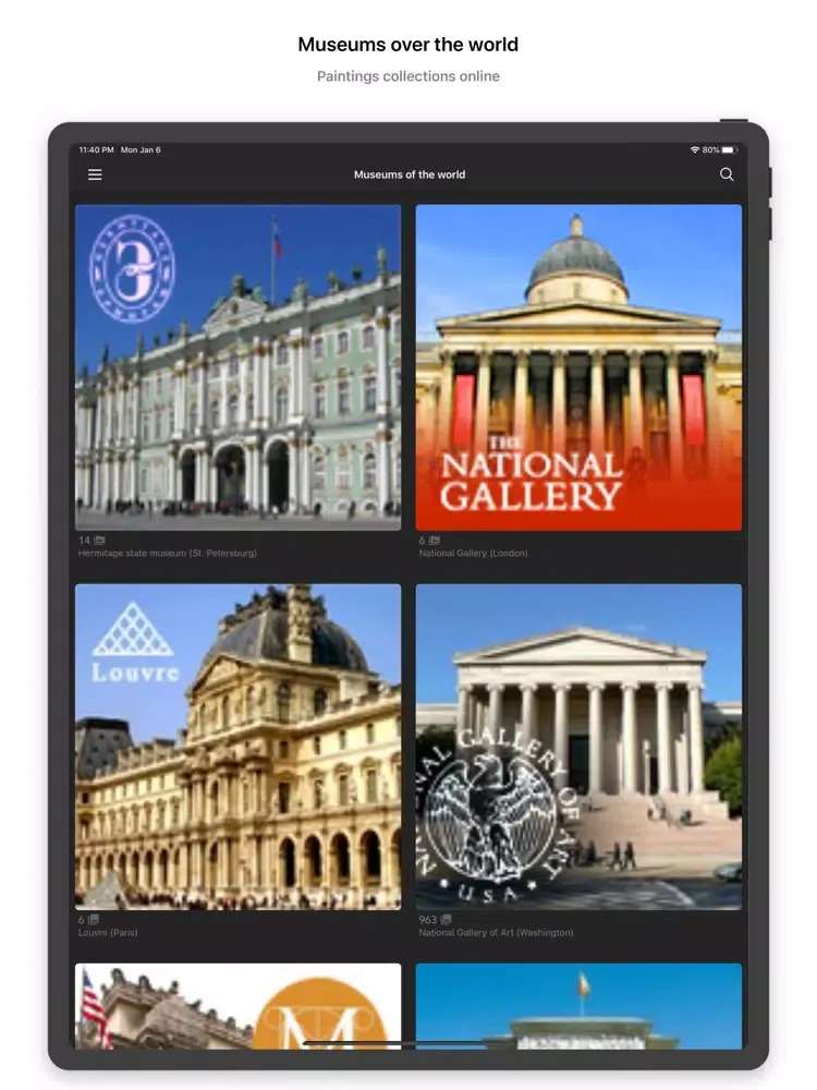 Скриншоты Gallerix - Giant Online Museum iPad 