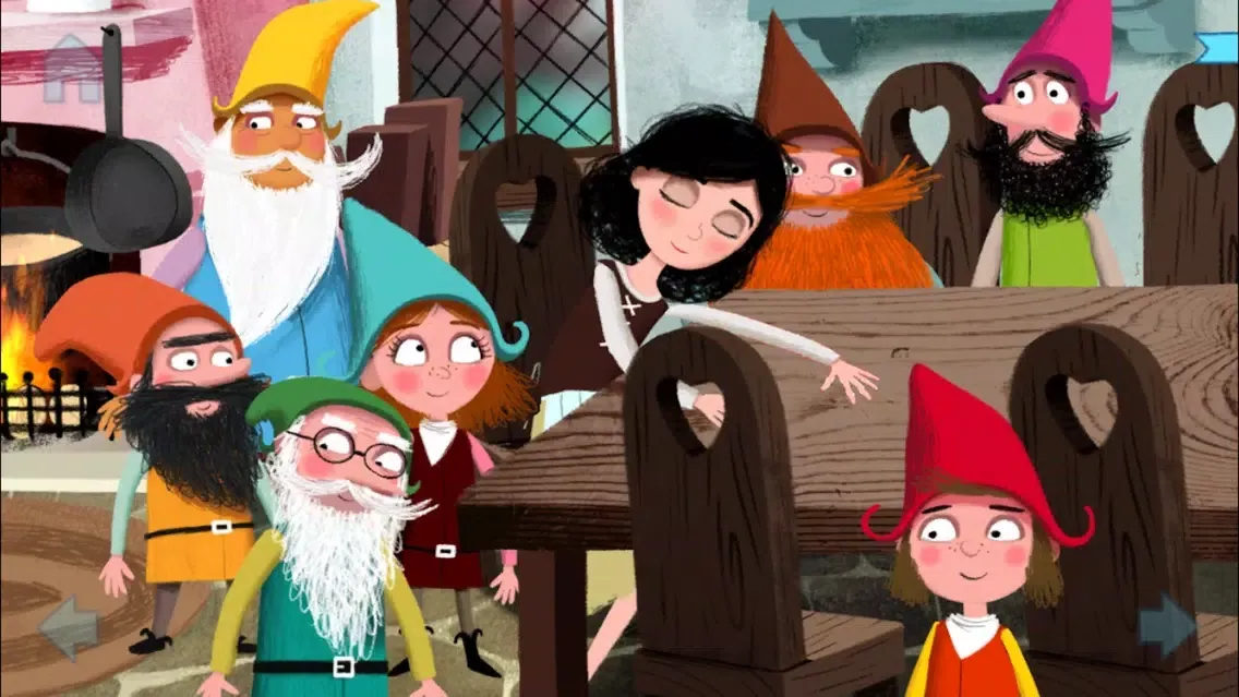 Tangkapan layar Blanche-Neige par Gallimard Jeunesse