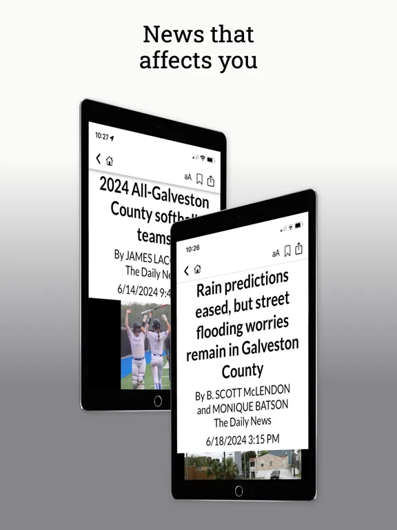 Скриншоты Galveston County Daily News iPad 