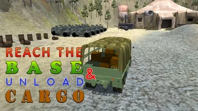 Captures d'écran de Army Cargo Truck Simulator - Deliver food supplies to military camps in this driving simulation game