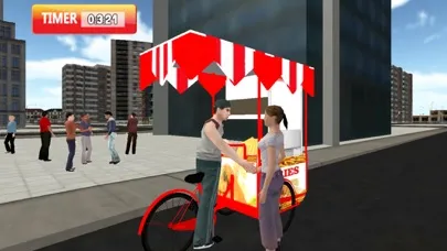 Fries Hawker Cycle & Food Delivery Rider Sim スクリーンショット