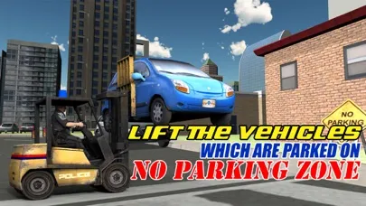 Police Car Lifter Simulator 3D – Drive cops vehicle to lift wrongly parked cars Screenshots