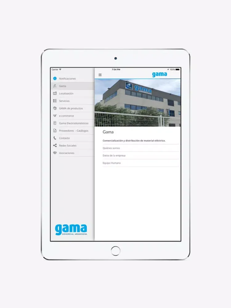 ภาพหน้าจอของ Gama Comercial Aragonesa iPad 