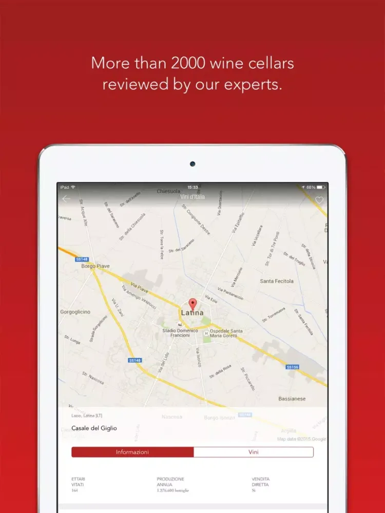 Ảnh chụp màn hình của Italian Wines iPad 