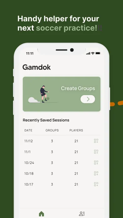 Tangkapan skrin Gamdok: Team Creator