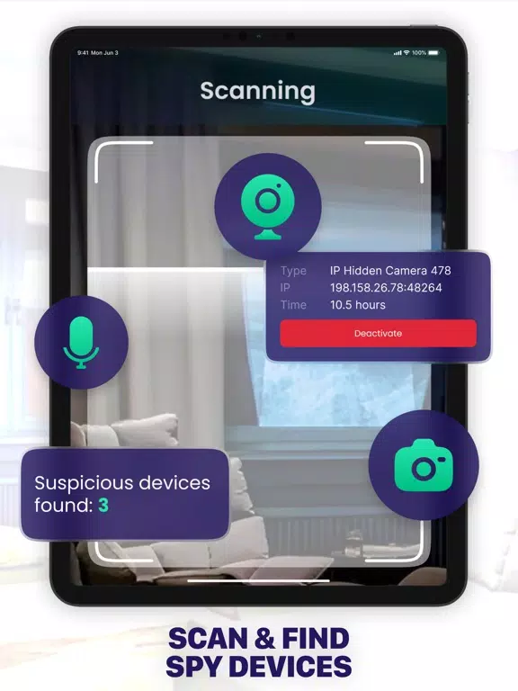 Hidden Camera：Spy Cam Detector iPad  स्क्रीनशॉट