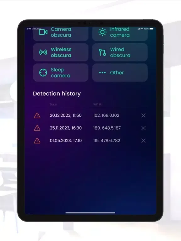Hidden Camera：Spy Cam Detector iPad 應用截圖