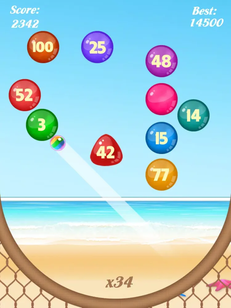 Ảnh chụp màn hình của Bubble Shooter: Number Balls iPad 