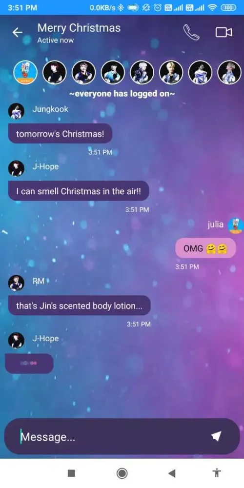BTS Messenger, Chat Simulator Screenshots