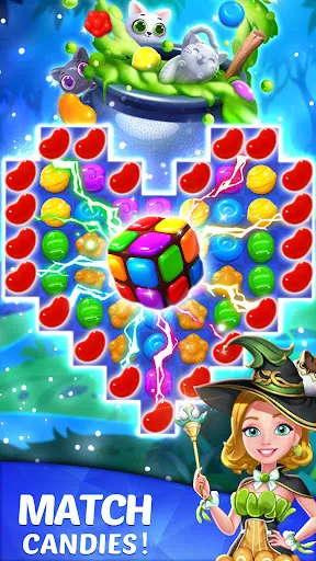 Ảnh chụp màn hình của Candy Witch - Match 3 Puzzle