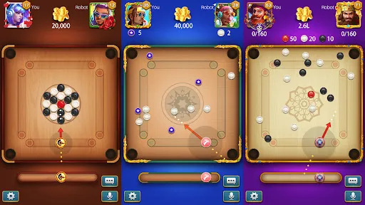 Carrom Lite-Board Offline Game Screenshots