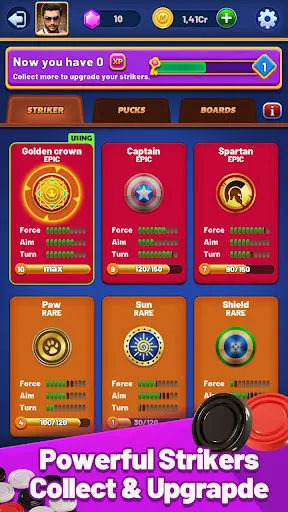 Carrom Lite-Board Offline Game Screenshots
