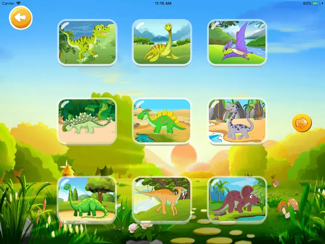 恐龙游戏-儿童益智拼图游戏 iPad 应用截图