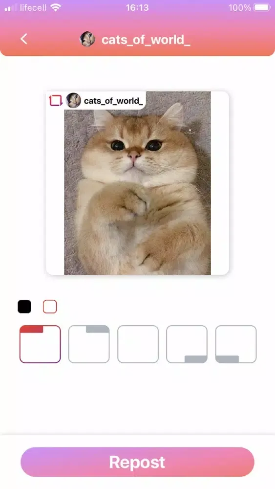 Repost for Instagram Profile स्क्रीनशॉट