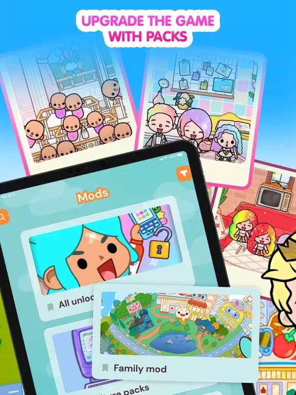 Capturas de tela do Toca Life World Mods & Skins. iPad 