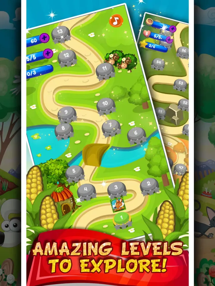 Tangkapan layar Happy Land Farm Blast iPad 