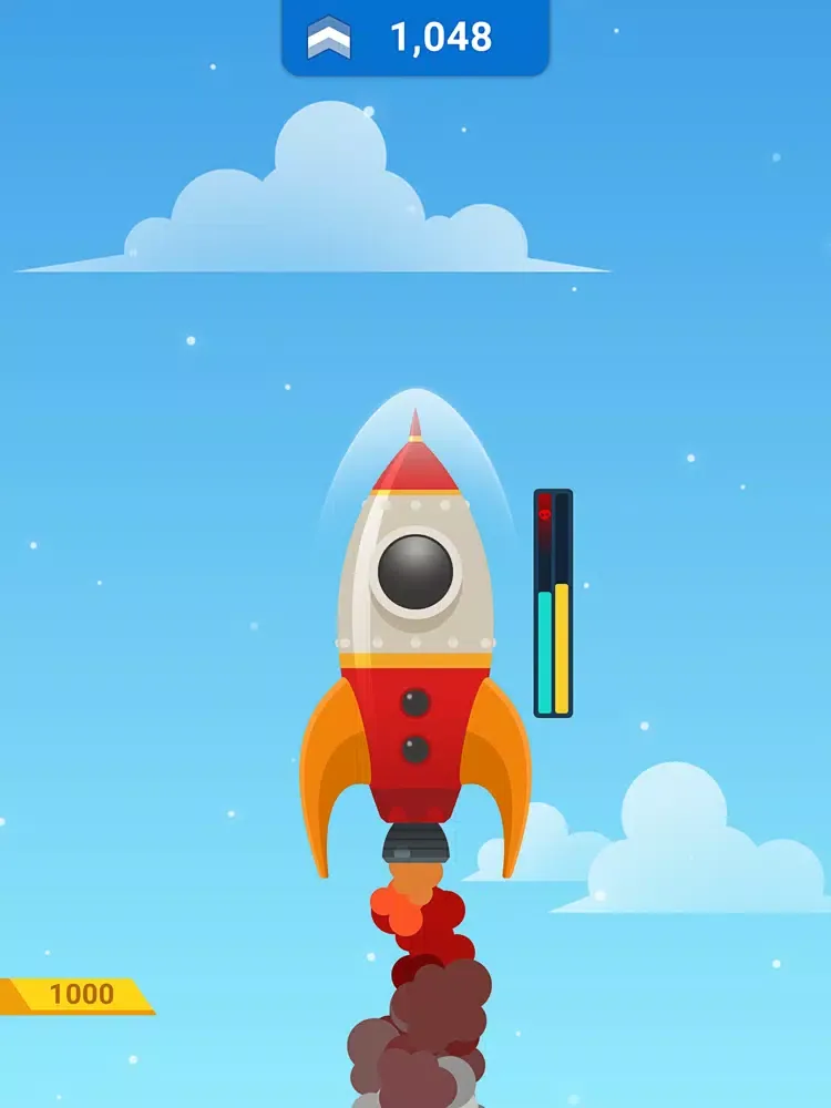 Ảnh chụp màn hình của Idle Rocket Sky iPad 