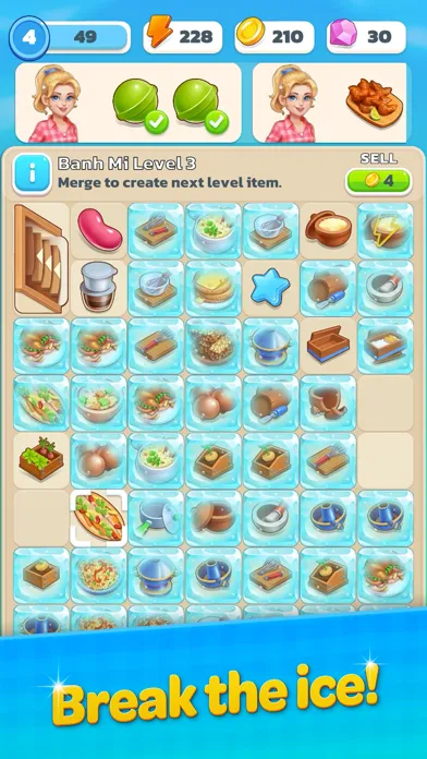 Capturas de tela do Merge Market: Food Town