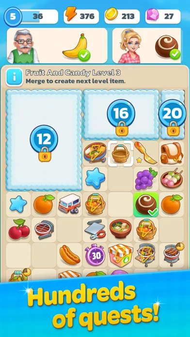 Capturas de tela do Merge Market: Food Town