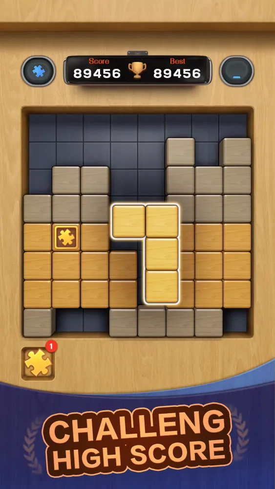 Tangkapan skrin Jigsaw woods 3D block