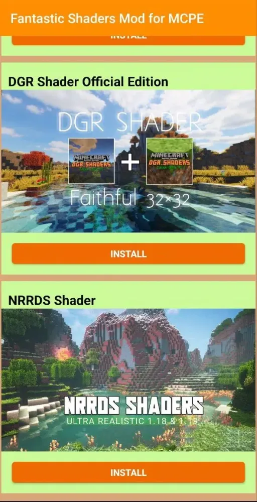 Fantastic Shaders Mod for MCPE سکرین شاٹس