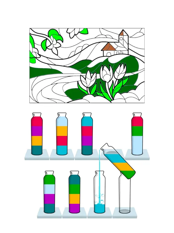 Capturas de tela do Sort Paint: Water Sorting Game iPad 
