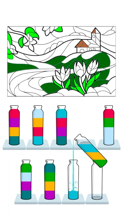 Capturas de tela do Sort Paint: Water Sorting Game