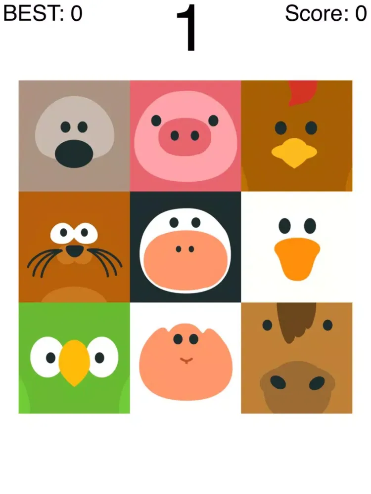 Captures d'écran de Square Animals Memory iPad 