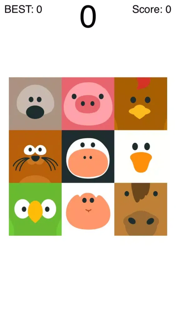 Captures d'écran de Square Animals Memory