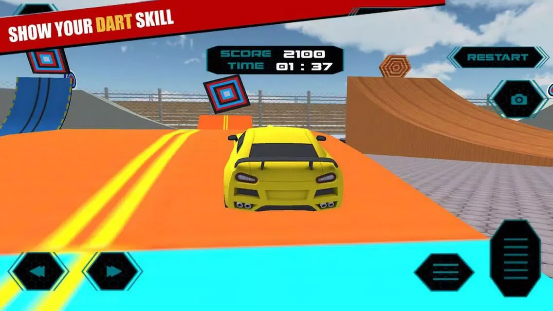 Tangkapan layar High Jumps Dart Car 3D