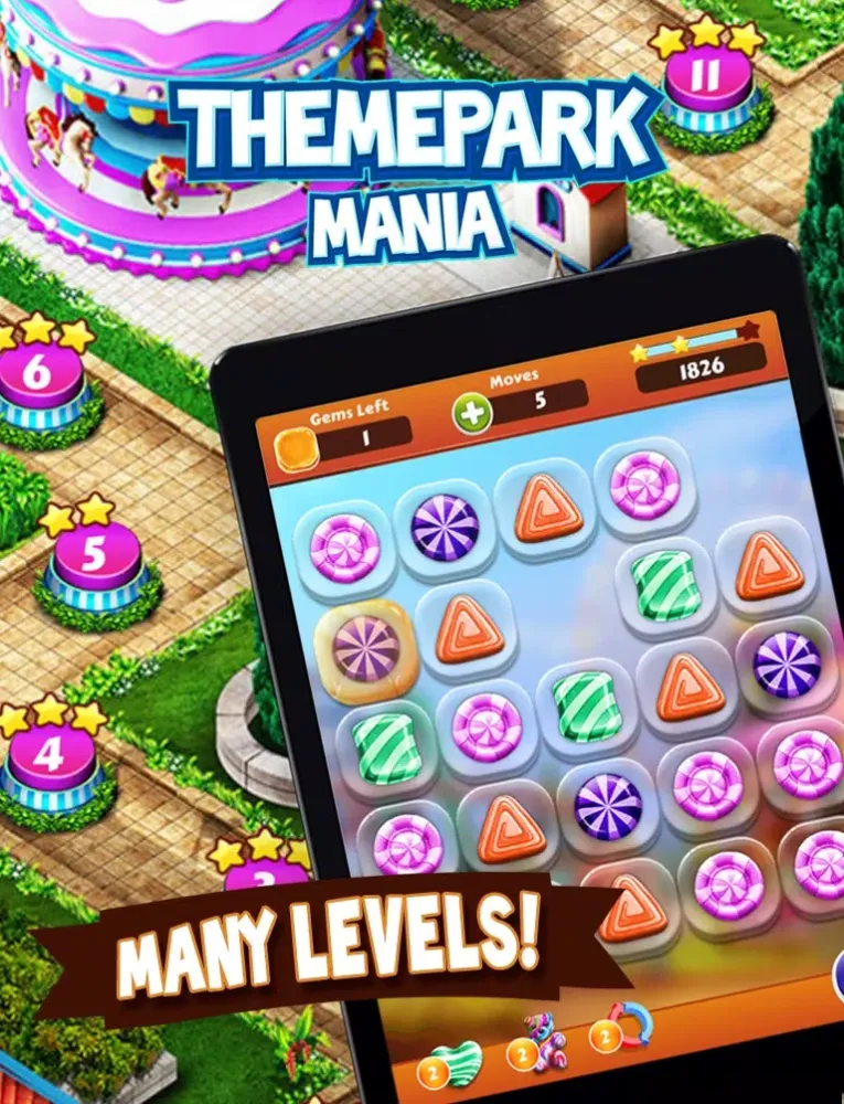 Capturas de tela do Theme Park Mania iPad 