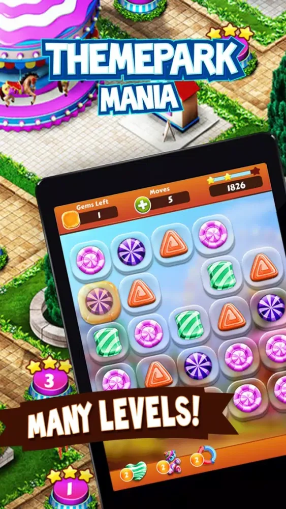 Capturas de tela do Theme Park Mania